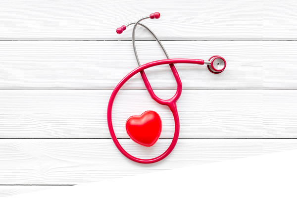 a heart and a stethoscope